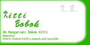kitti bobok business card